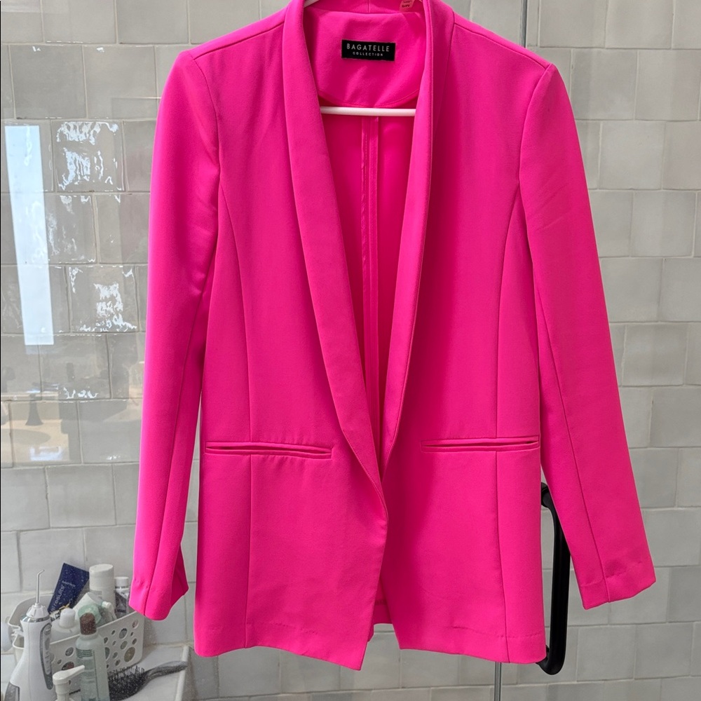 Bagatelle Women's Vibrant Pink Blazer size PM